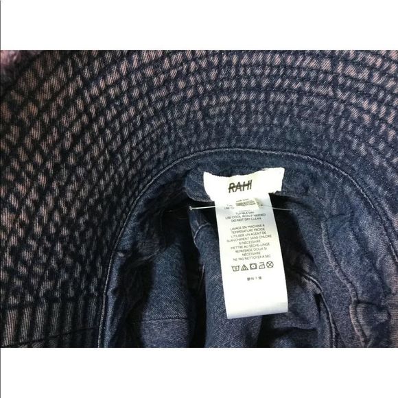 Free People Rahi Acid Washed Bucket Hat Pink Over Denim Blue Pink Frayed main image 4